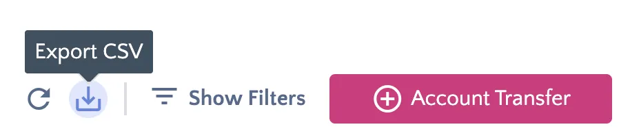 Select Export CSV