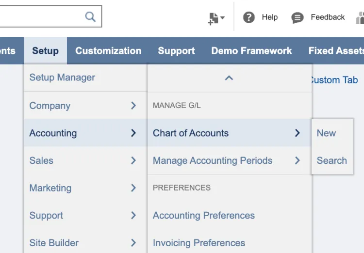 Chart of Accounts