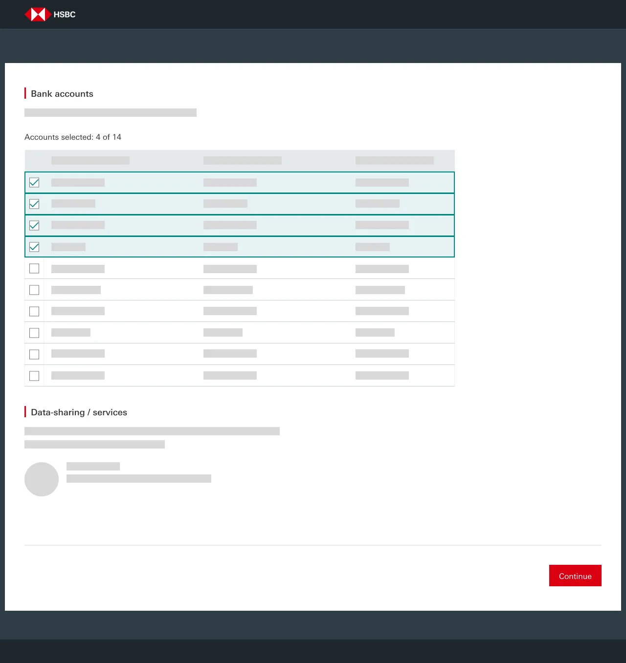 Select Bank Accounts