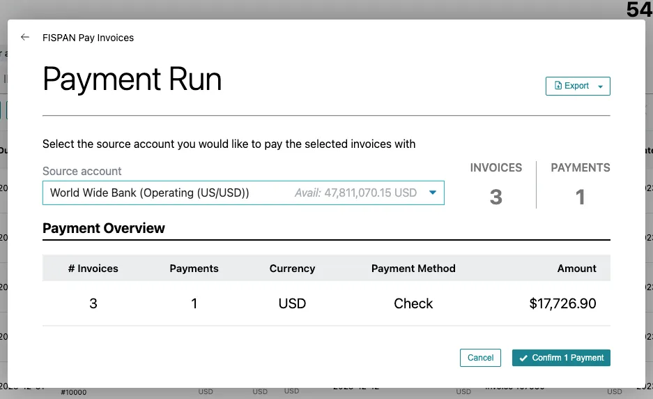 Select Confirm Payment
