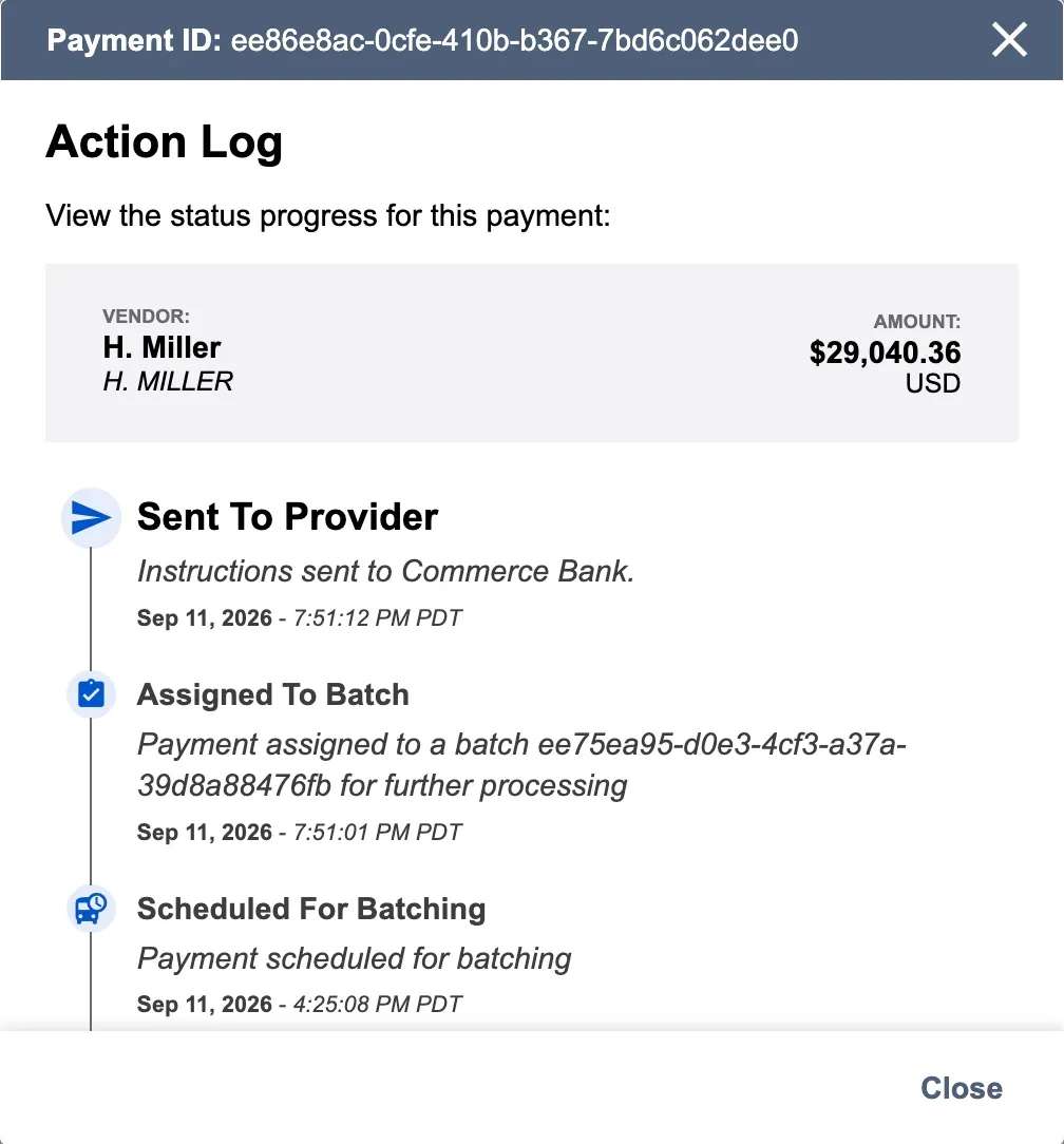Action Log