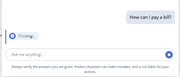 Assistant is Thinking