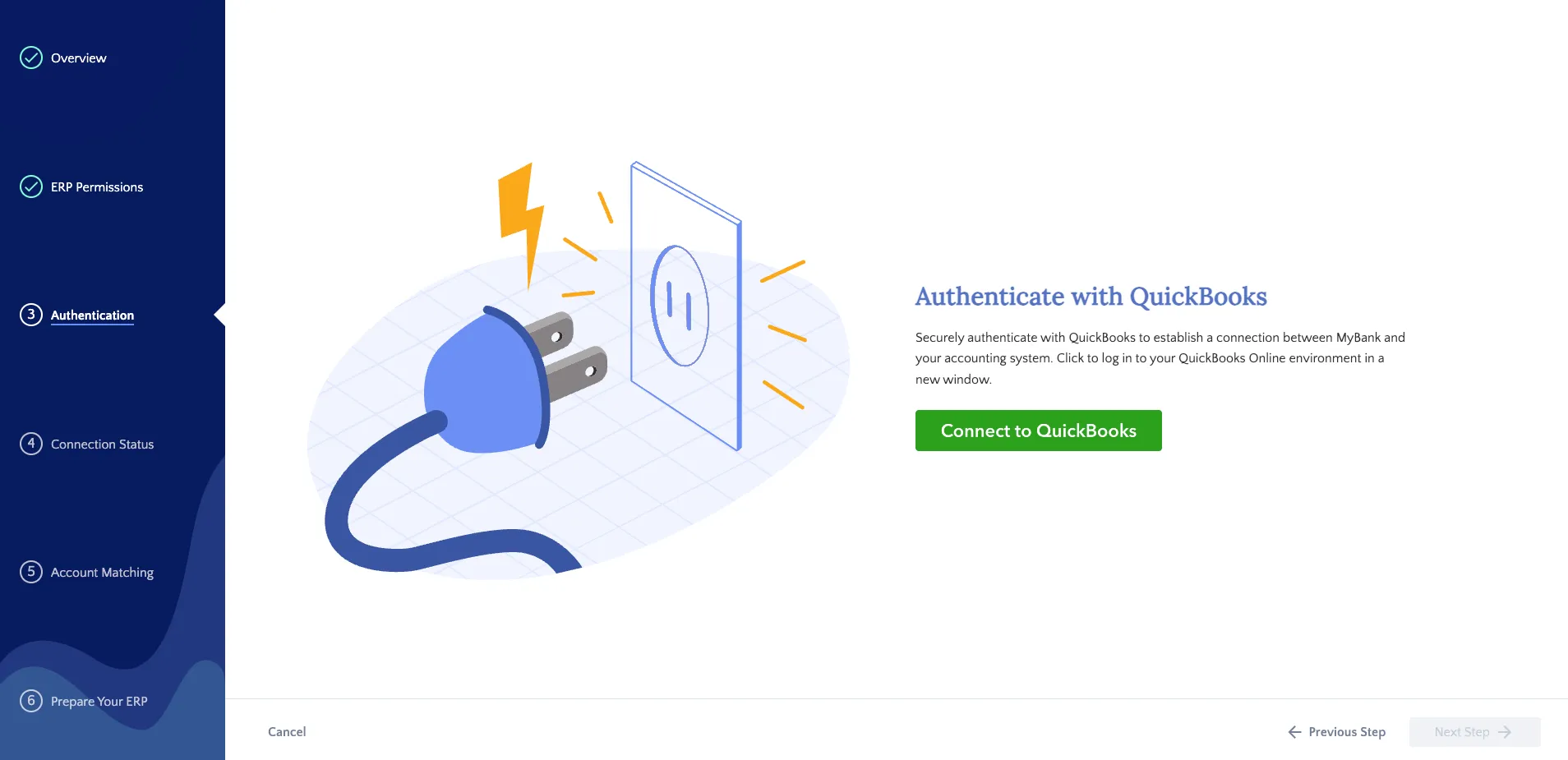 Select Connect to QuickBooks