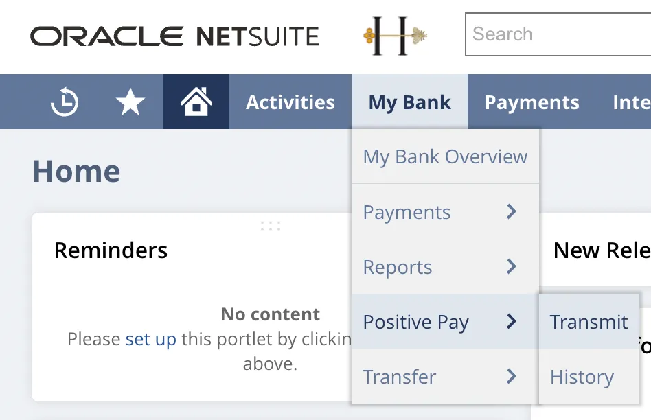 Go to Transmit Page