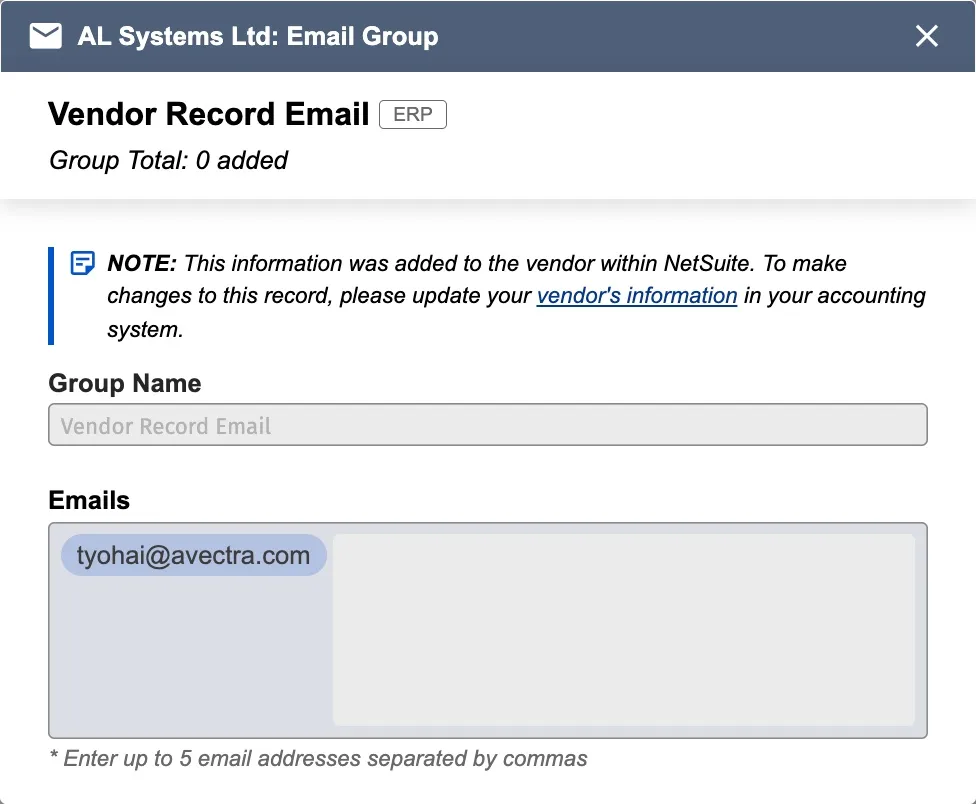 ERP Managed Email