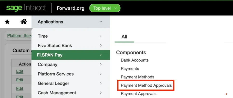 "Vendor Record Approvals" is renamed "Payment Method Approvals"