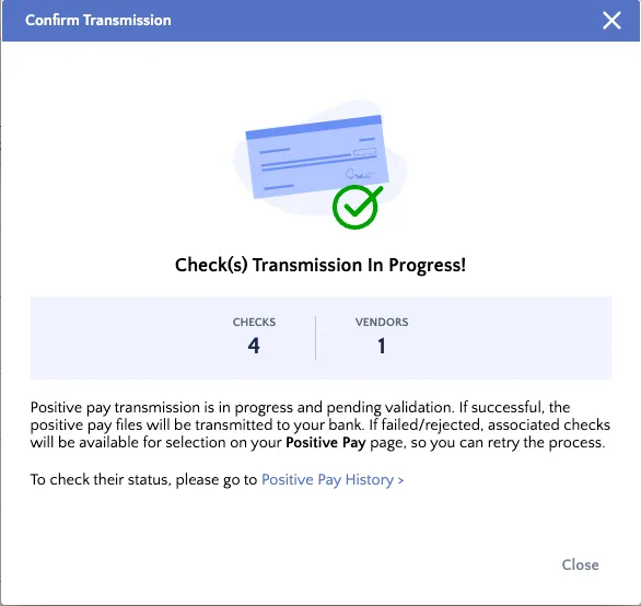 Confirm Transmission Confirm Transmission