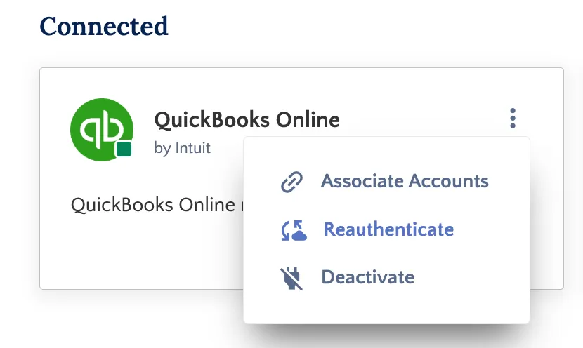 Select Reauthenticate
