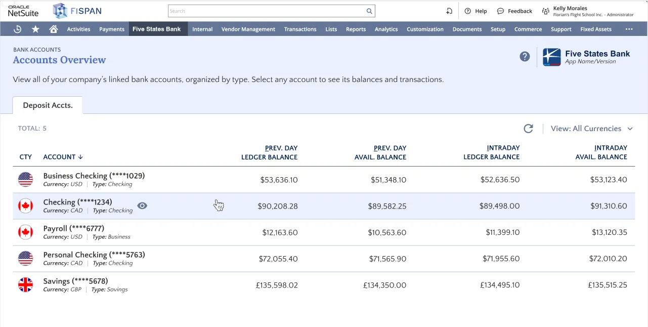 Accounts Overview
