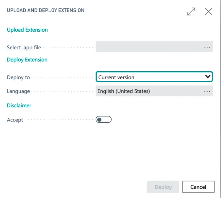 Deploy Extension