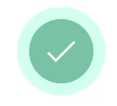 Green circle with white check mark