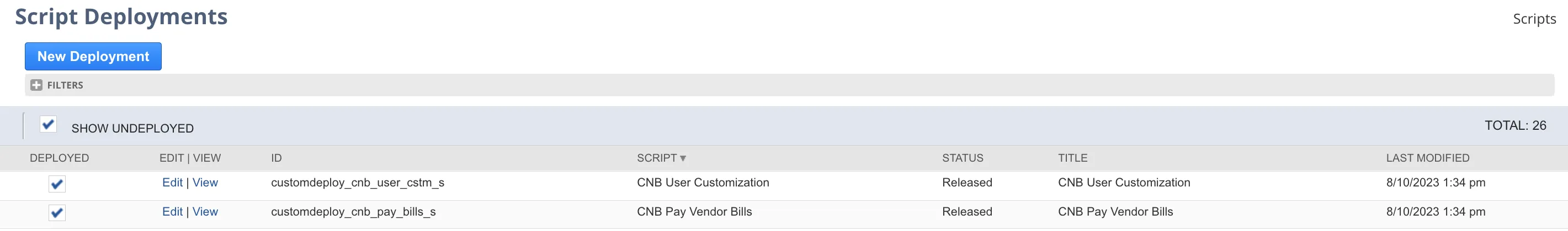 Pay Vendor Bills and User Customization Suitelets Pay Vendor Bills and User Customization Suitelets