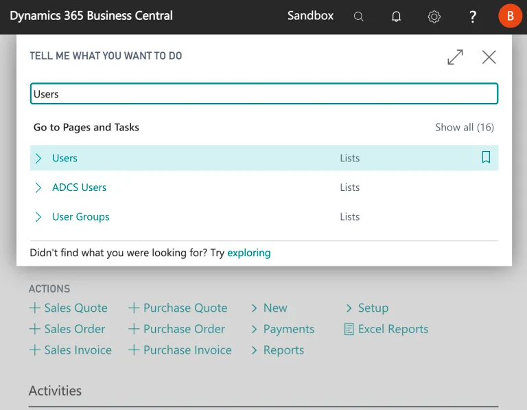 Select Users Select Users