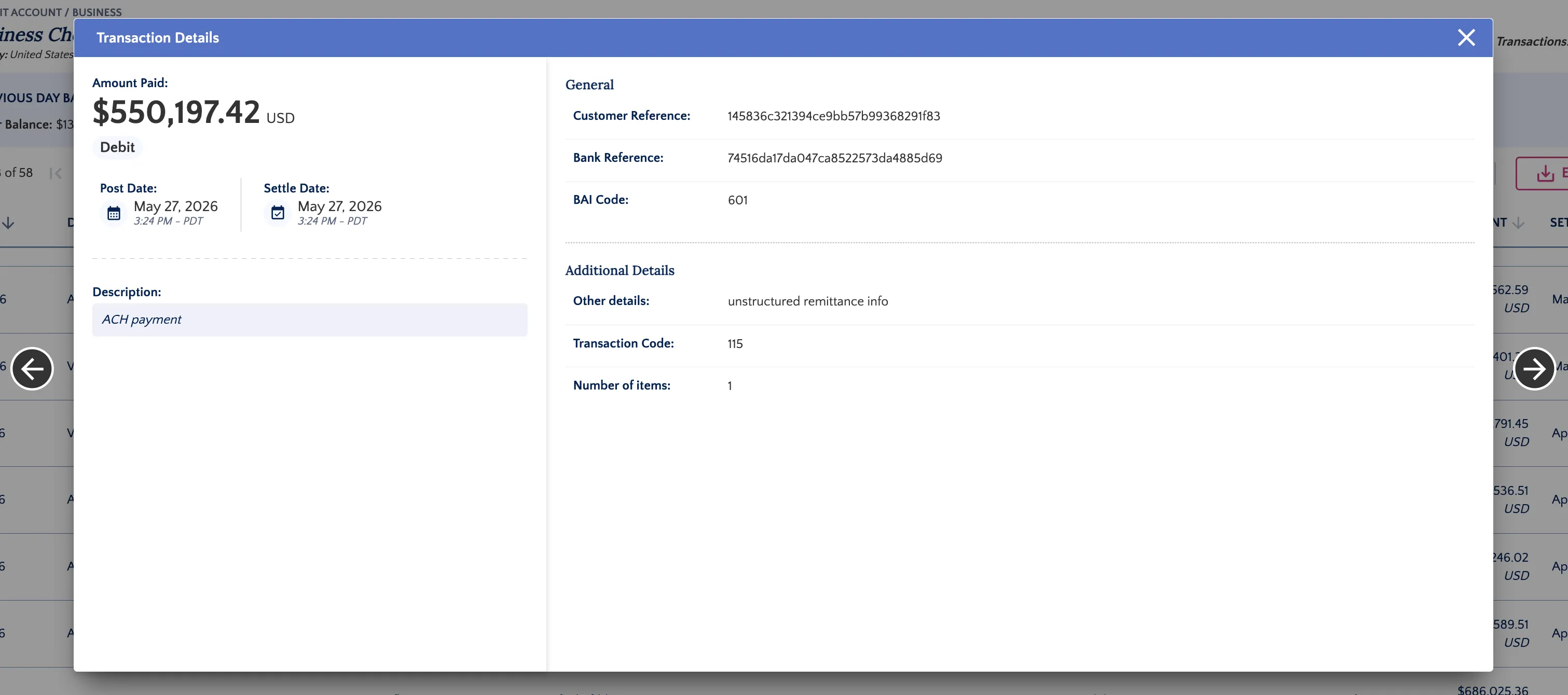 View Transaction Details
