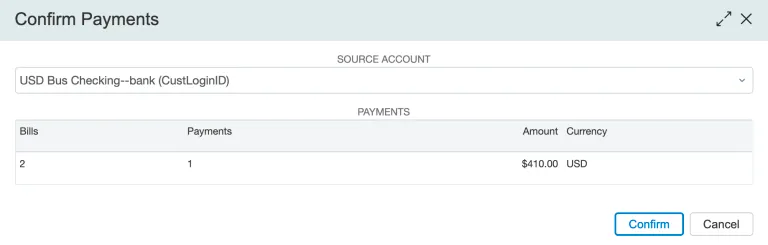 Confirm Payments Confirm Payments