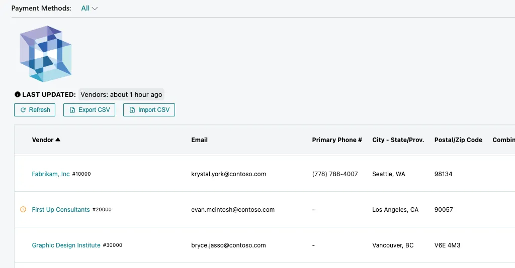 Payee with Pending Changes