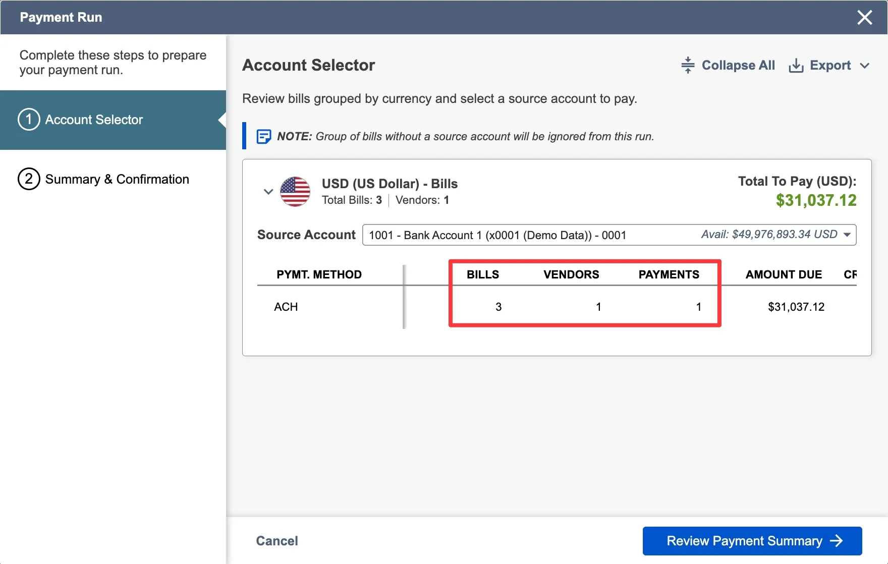 Bills Combined into Single Payment