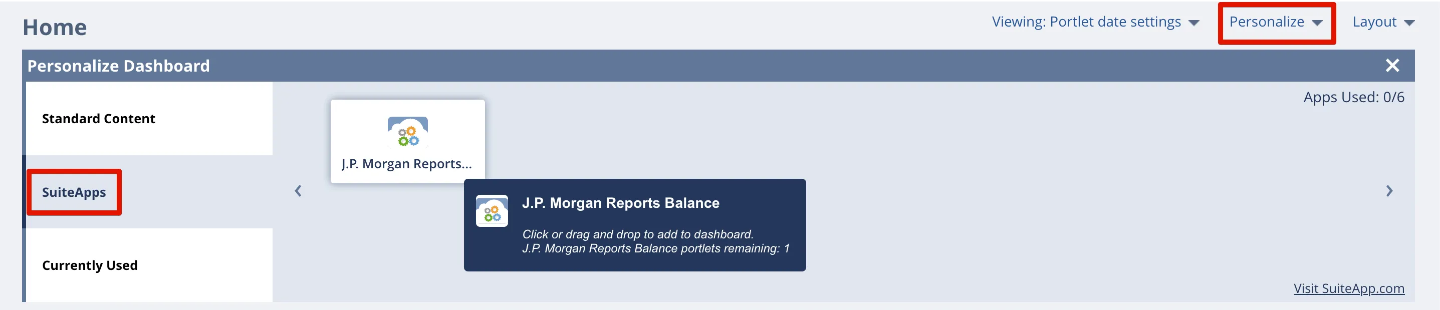 Select J.P. Morgan Reports Balance