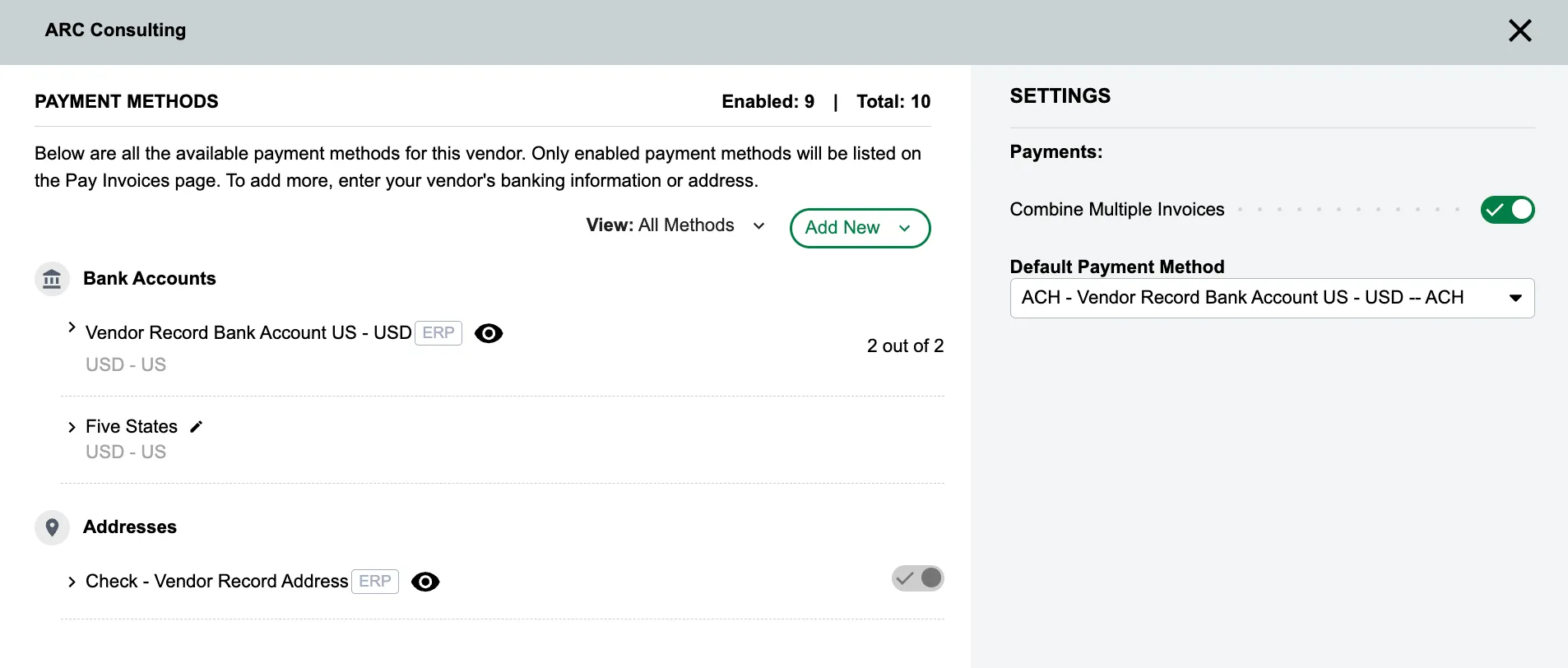 View Vendor Profile