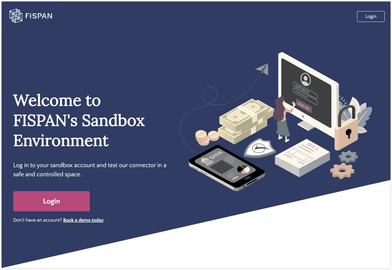 The welcome page for Sandbox