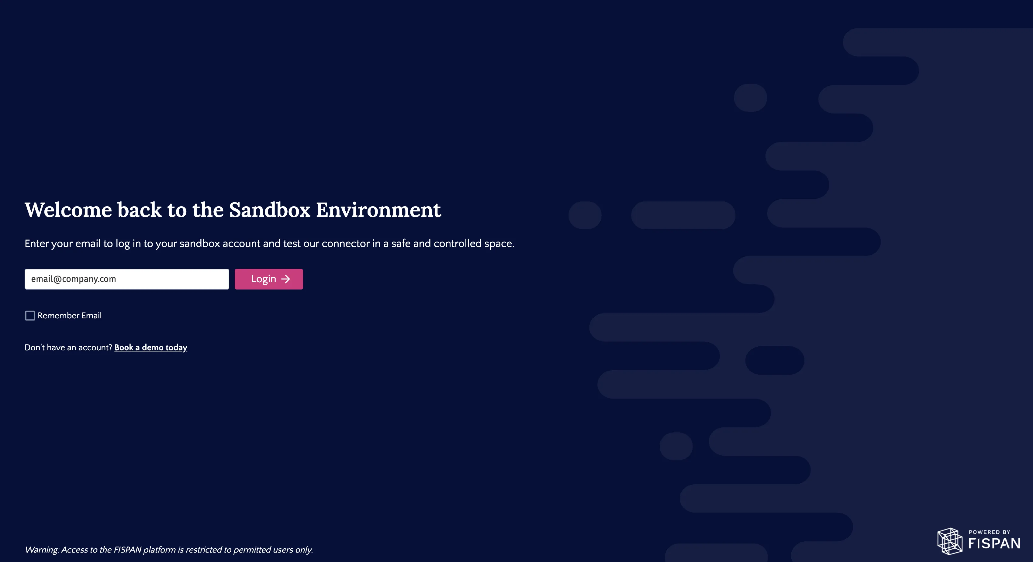 Welcome Page for Sandbox