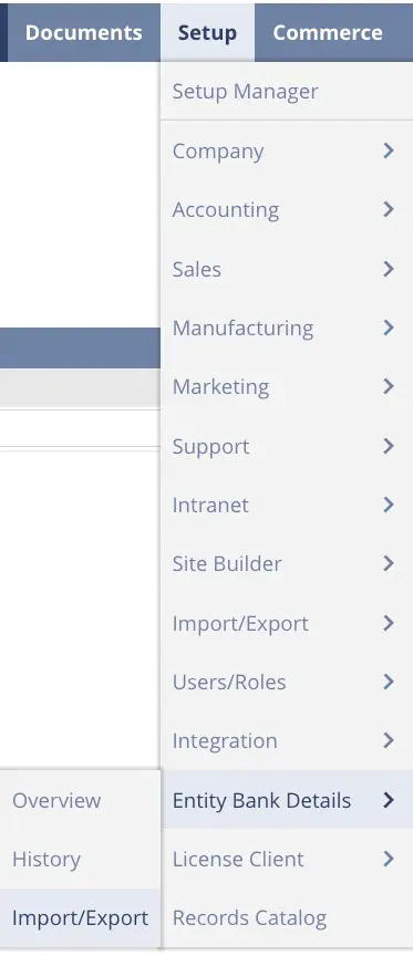 Go to Import/Export Go to Import/Export