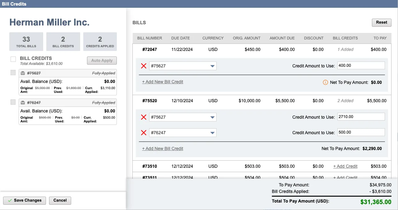 Auto-Applying Bill Credits