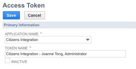 You do not need to adjust the name of the token.