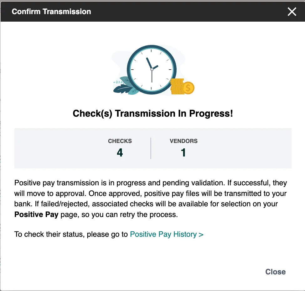 Confirm Transmission Confirm Transmission