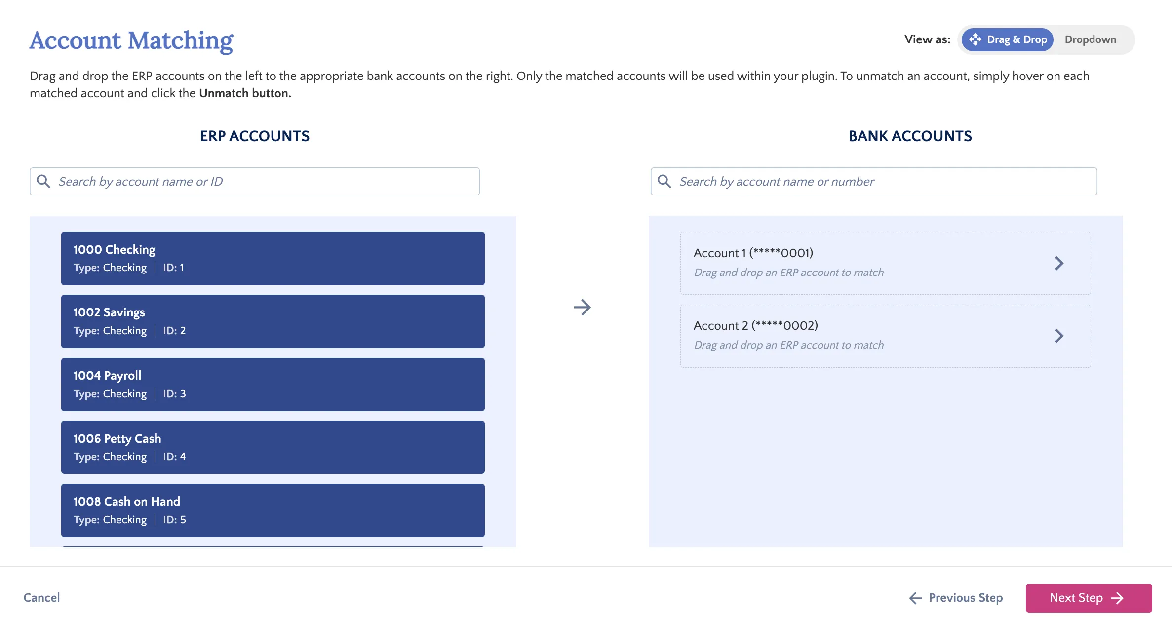 Account Matching Step