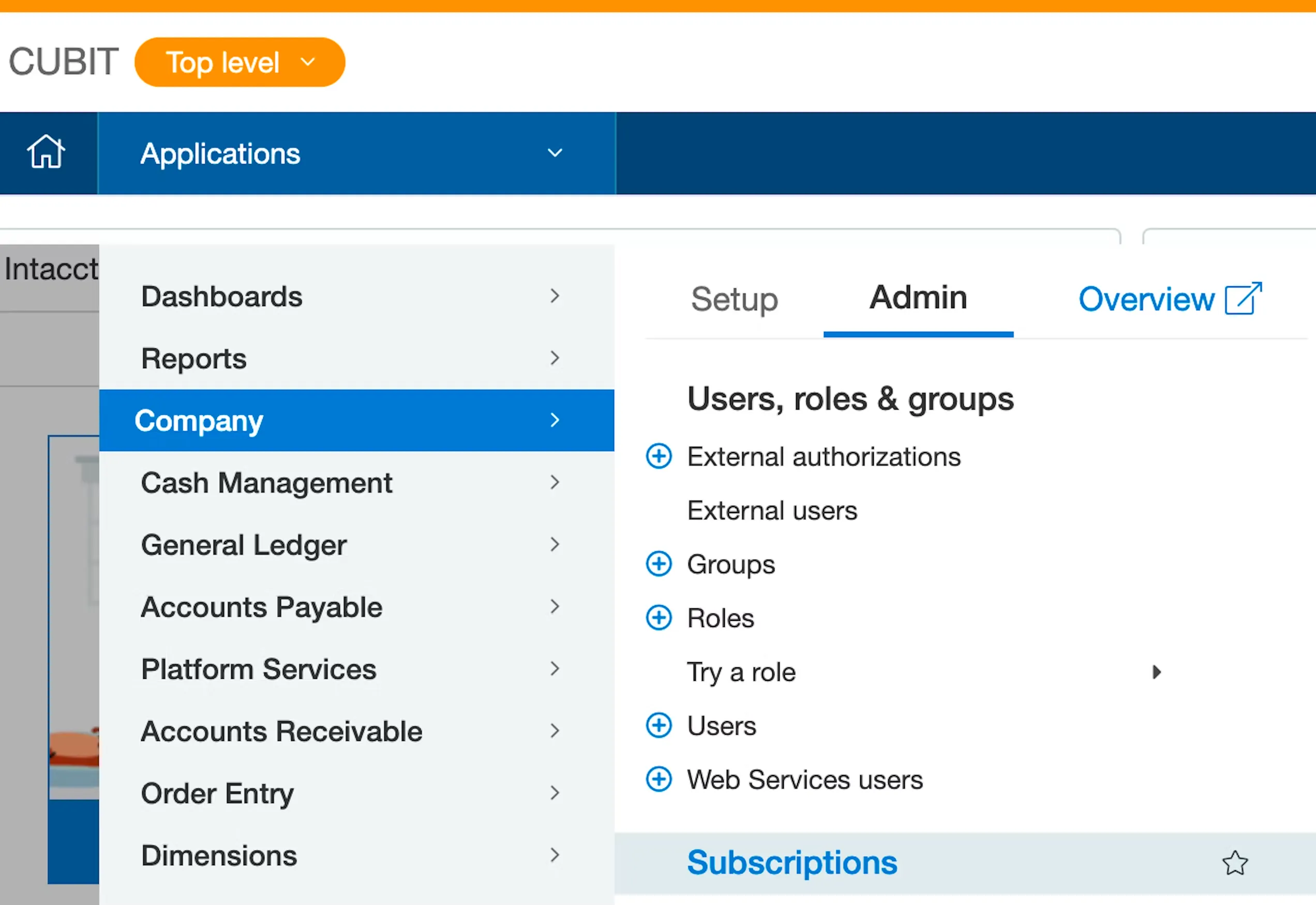 Go to subscriptions