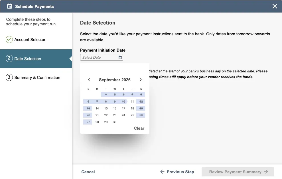 Select a Date