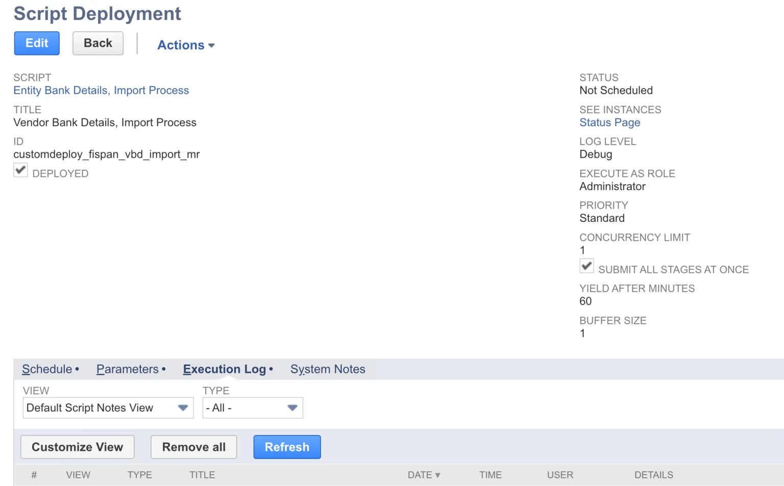 Execution Logs Execution Logs