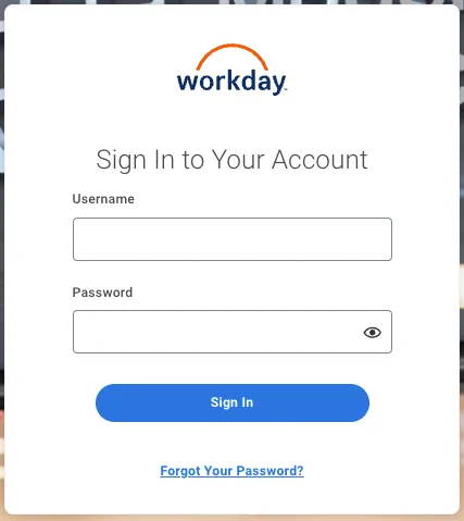 Enter Workday Credentials