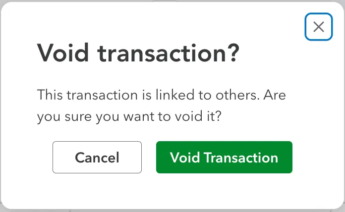 Confirm Void Transaction