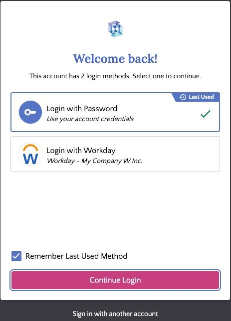 Select Login Method