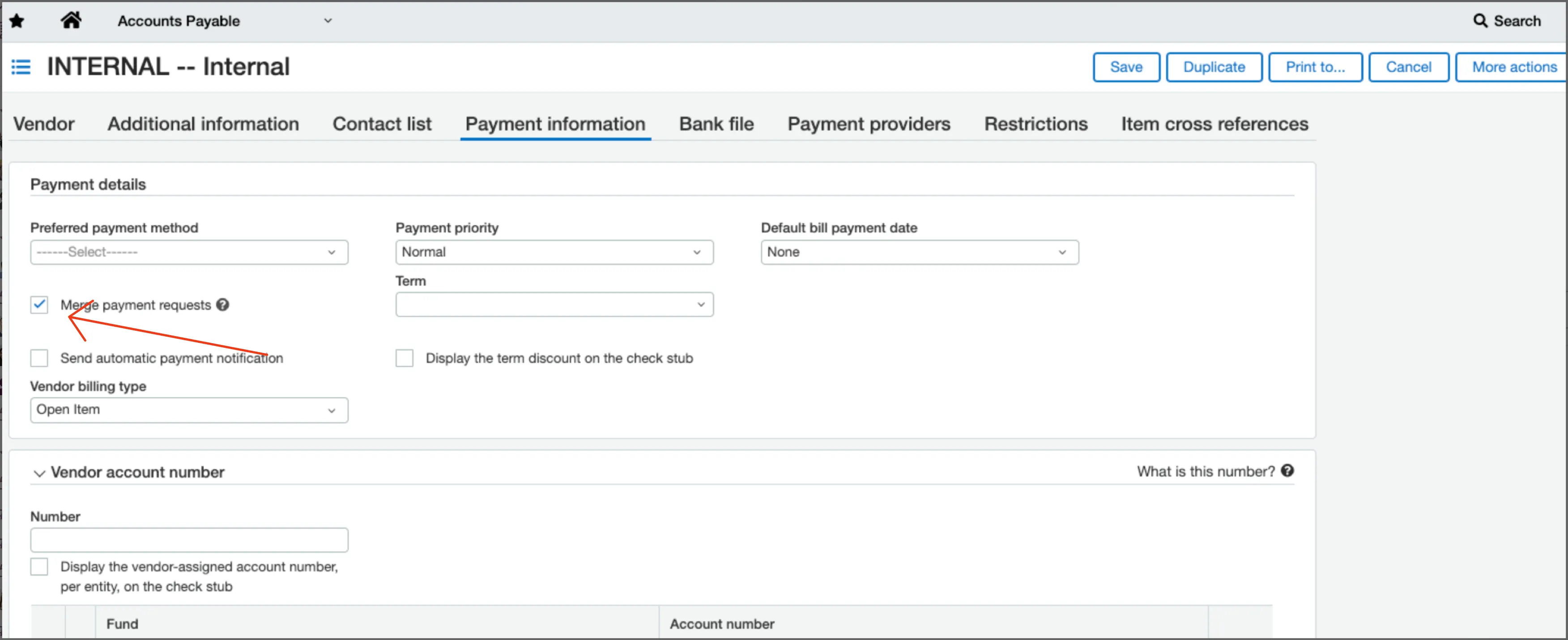Enabling Grouped Payments