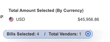 View Summary of Selected Invoices