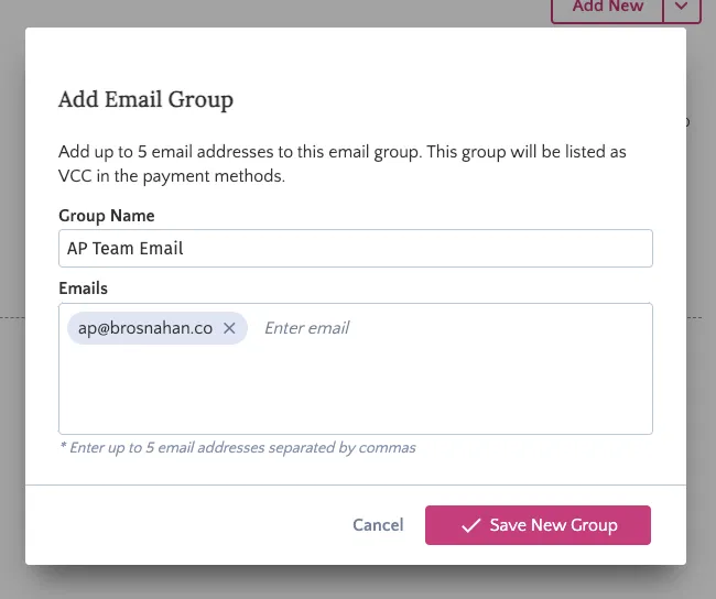 Click Save New Group