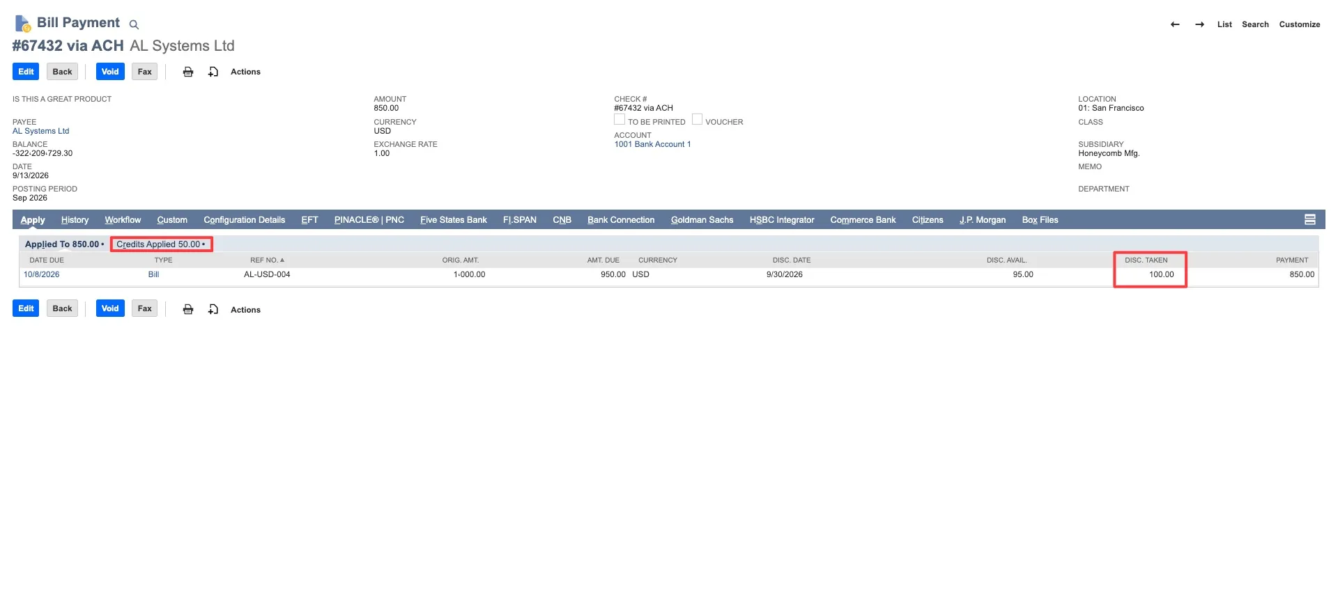 Bill Payment Record