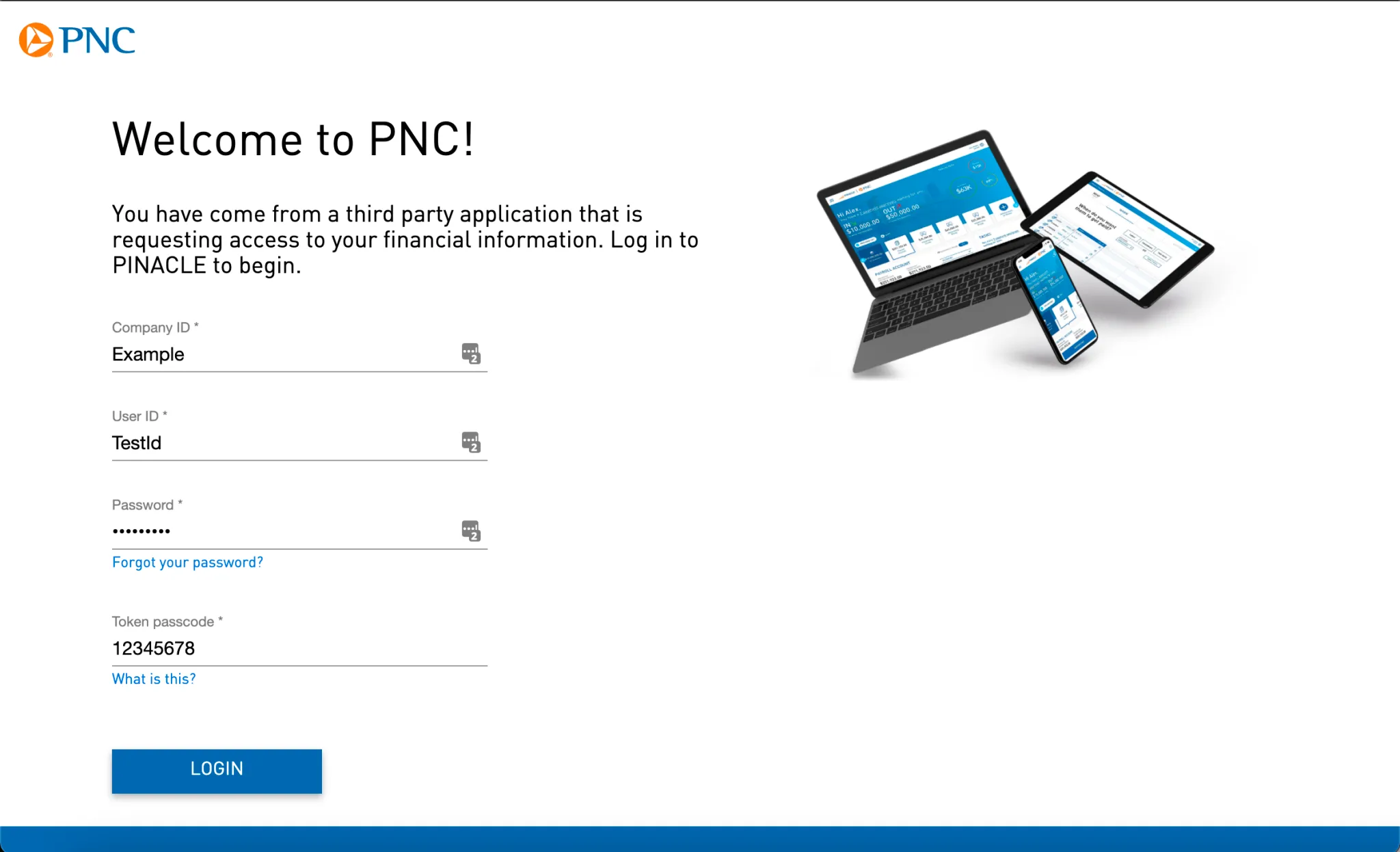 Log into PNC portal