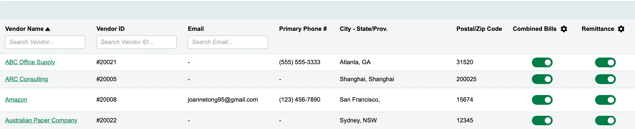 Remittance Toggle Updates
