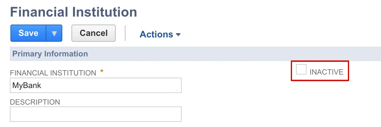 Select Inactive Checkbox