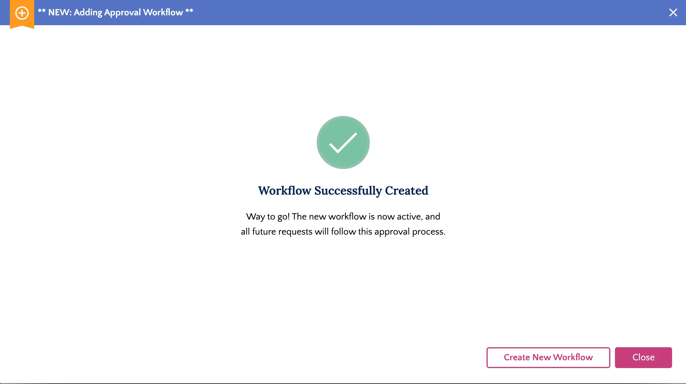  Workflow Successfully Created