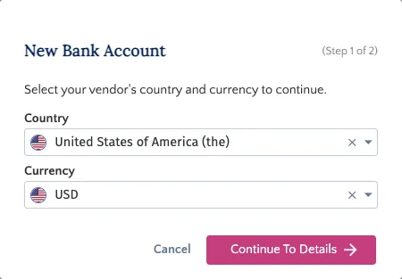 Selet Country and Currency