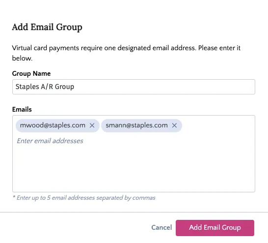 Add Email Group