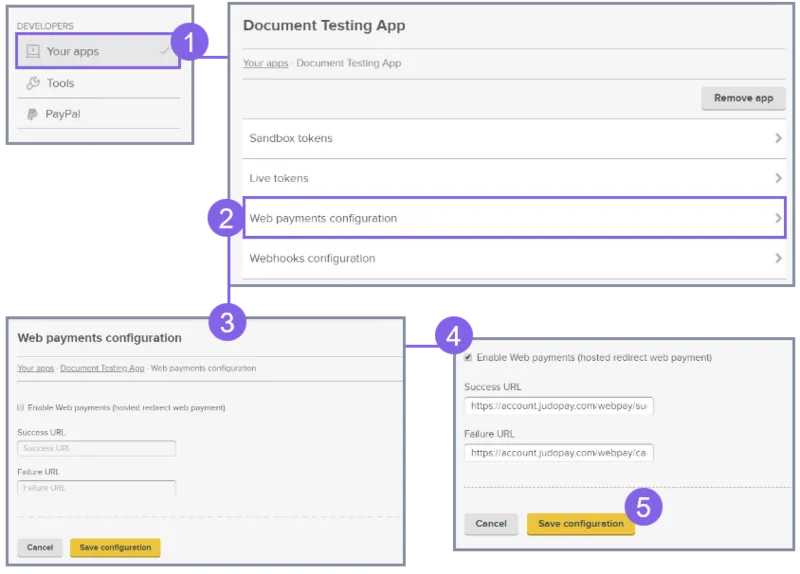 setting up web payments