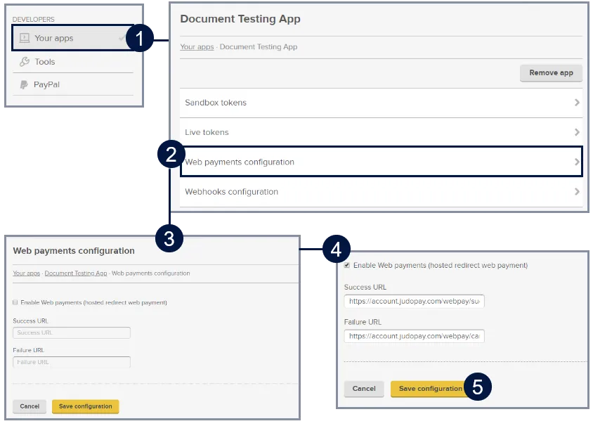 setting up web payments