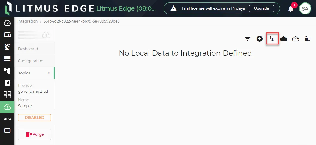 Import from DeviceHub tags icon