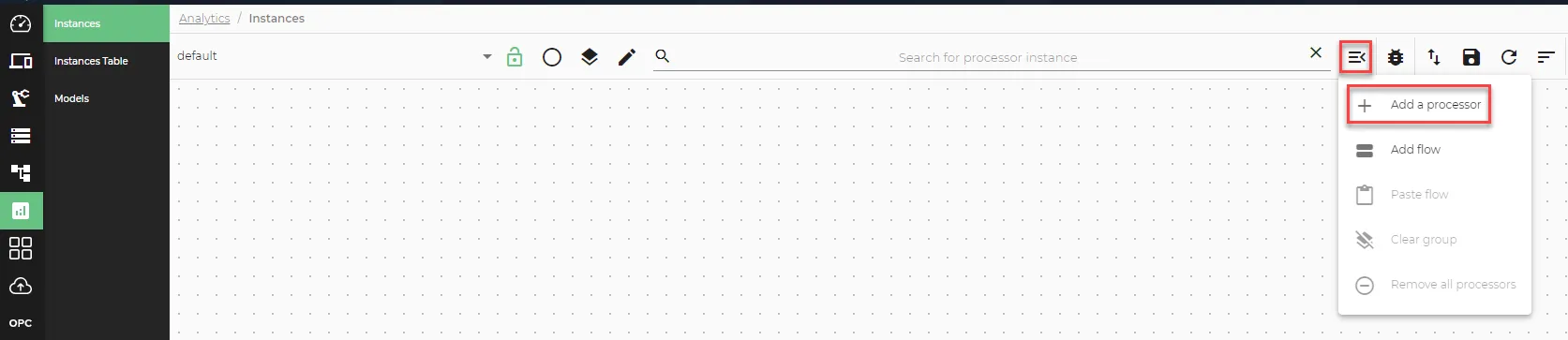 Add a processor icon Add a processor icon
